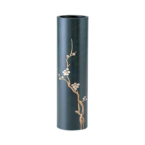高岡銅器 銅製花瓶　丸寸胴　梅　97-06