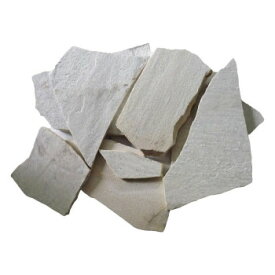 【ポイント20倍】マツモト産業 乱形石材 アルビノホワイト 厚さ15～30mm内外 約0.25m2/パック売り(約12kg)