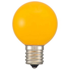 【ポイント20倍】OHM LEDミニボール球装飾用 G40/E17/1.2W/50lm/黄色 LDG1Y-H-E17 13