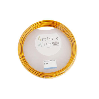 品質保証Artistic Wire(アーティスティックワイヤー)　カラーアルミ線　ゴールド　1.0mm×10m