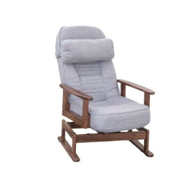 【クーポン配布中】折りたたみ式　木肘回転高座椅子　SP-823R(C-01)　GY