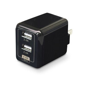 【ポイント20倍】日本トラストテクノロジー USB充電器 cubeタイプ248 (ブラック) CUBEAC248BK