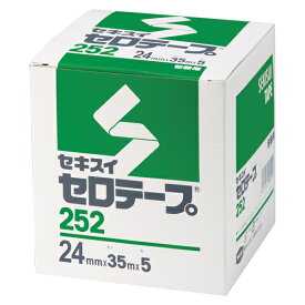 【マラソンでP最大49倍】（まとめ） セロハンテープ セキスイ セキスイセロテープ［R］　No．252　箱入り C10BX64 4901860190770 ●寸法：幅24mm×長35m 1箱【×10セット】