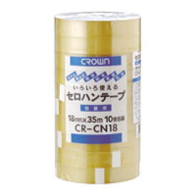 【マラソンでP最大49倍】（まとめ） セロハンテープ クラウン クラウンセロハンテープ CR-CN18 4953349057401 ●寸法：幅18mm×長35m 1個【×20セット】