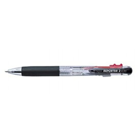 【ポイント20倍】（まとめ） 多色ボールペン トンボ鉛筆 リポーター2　2色ボールペン0．7（黒・赤） 透明 BC-WRC20 4901991635089 1本【×100セット】