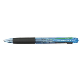 【ポイント20倍】（まとめ） 多色ボールペン トンボ鉛筆 リポーター4　4色ボールペン0．7（黒・赤・青・緑） 透明ブルー BC-FRC40 4901991635300 1本【×40セット】