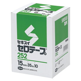 【マラソンでP最大49倍】（まとめ） セロハンテープ セキスイ セキスイセロテープ［R］　No．252　箱入り 透明 C10BX02 4901860105613 ●寸法：幅15mm×長35m 1箱【×20セット】