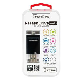 【クーポン配布中&マラソン対象】Photofast i-FlashDrive EVO for iOS&Mac/PC Apple社認定 LightningUSBメモリー 16GB IFDEVO16GB