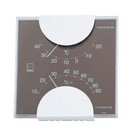 【ポイント20倍】EMPEX 温度・湿度計 エルムカラー スクエア型 置き掛け兼用 LV-4957 グレー