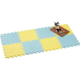 【2個セット】 シービージャパン やわらかジョイントカラーマット 約30cm 8枚組 ソーダ
