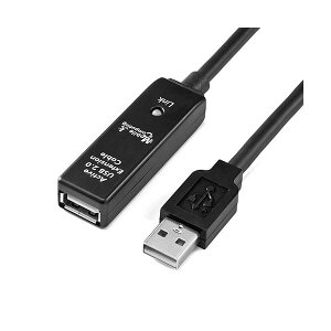 �y�|�C���g20�{�z�T�����_�C���N�gUSB2.0�����P�[�u�� 20m �u���b�N 500-USB007 1�{