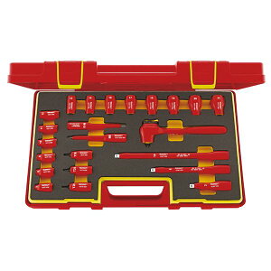STAHLWILLE �X�^�r���[ 23�_�� 3/8SQ 1000V�≏�\�P�b�g�Z�b�g �P�[�X�t �S��470mm 12171/19/4VDE �H�� �c�[�� DIY ��ƍH��