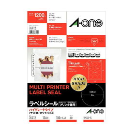 【ポイント20倍】3M A-one エーワン ラベルシール ハイグレード A4 12面 丸型 100シート 3M-76412