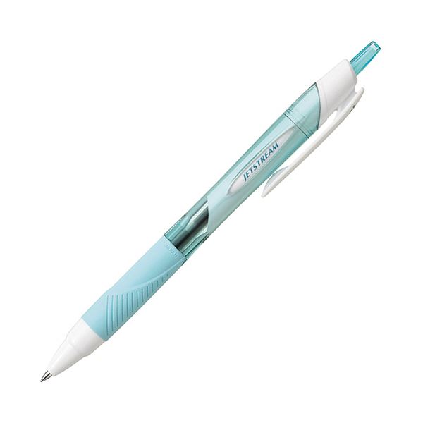 【破格値下げ】 1セット（10本） 油性ボールペンジェットストリーム (まとめ）三菱鉛筆 黒 0.5mm SXN15005.48 （軸色：スカイブルー） 筆記具