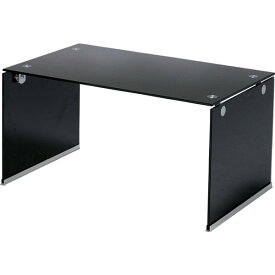 【ポイント20倍】ローテーブル/強化ガラステーブルS 長方形 ガラス天板 (リビング家具) PT-28BK ブラック(黒)
