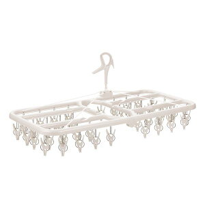 【ポイント20倍】〔3個セット〕 洗濯物干し 洗濯ハンガー 約幅74×奥行35×高さ33cm 40ピンチ ホワイト すぐ取れ 角ハンガー 洗濯用品