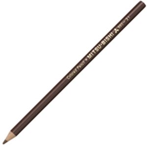 まとめ）三菱鉛筆 色鉛筆 K880.21 茶 12本入