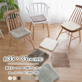 【ポイント20倍】椅子クッション 約35×35cm ラベンダーアッシュ 洗える オールシーズン 防滑加工 新EXマイクロ2層ウレタン チェアパッド【代引不可】