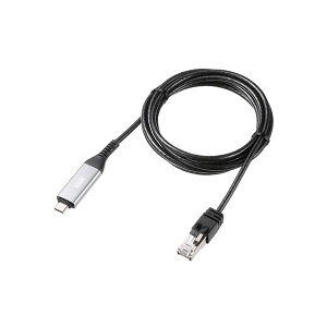 サンワサプライ USB Type-C LAN変換ケーブル Gigabit対応 2m ブラック KB-SL6CLAN02BK