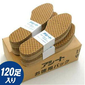 【ポイント20倍】【お徳用パック 40足入り×3箱セット】 ペーパーインソール/紙製靴中敷き 【女性用24cm】 抗菌タイプ 波型加工 アシートOタイプ