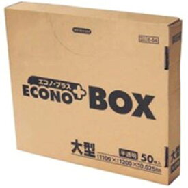 【クーポン配布中】（まとめ）日本サニパック エコノプラスBOX E-04 半透明 150L 50枚【×2セット】