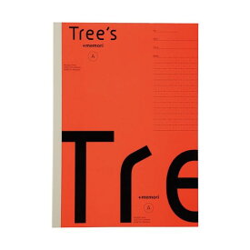 【ポイント20倍】（まとめ）日本ノート Tree s B5 Pメモリ A罫30枚レッド（×10セット）