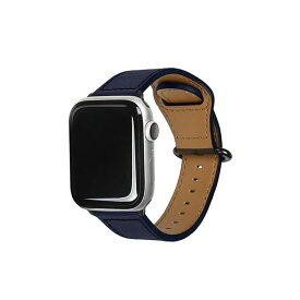 【クーポン配布中】EGARDEN GENUINE LEATHER STRAP for Apple Watch 49/45/44/42mm Apple Watch用バンド ネイビー EGD20587AW