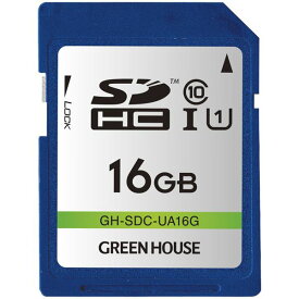 【ポイント20倍】グリーンハウス SDHCメモリーカード UHS-I クラス10 16GB GH-SDC-UA16G