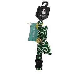 【ポイント20倍】(まとめ)唐草キャットカラー 緑【×3セット】 (犬用品/首輪)
