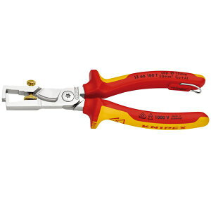 KNIPEX �N�j�y�b�N�X 1000V�≏ �J�b�e�B���O�X�g���b�p�[ �����h�~ �S��180mm 1366-180T �H�� �c�[�� DIY ��ƍH��