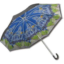 【ポイント20倍】ユーパワー 名画折りたたみ傘 晴雨兼用 ゴッホ「オーヴェルの教会」