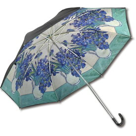 【ポイント20倍】ユーパワー 名画折りたたみ傘 晴雨兼用 ゴッホ「アイリスの花瓶」