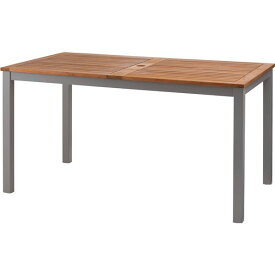 ダイニングテーブル 約幅140cm グレー 組立式【代引不可】