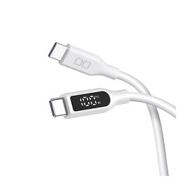 （まとめ） CIO ディスプレイ表示付きシリコンケーブル CtoC 100W 1m ホワイト CIO-SL-SC-CC1-WH 1本 【×2セット】