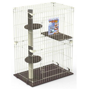 【ポイント20倍】キャットフレンドルームタワー付2段 (ペット住関連用品/ケイジ・サークル/猫用ケイジ)