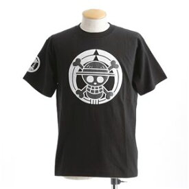 【クーポン配布中】むかしむかし ワンピースコレクション 和柄半袖Tシャツ S-2450/家紋海賊旗 黒M