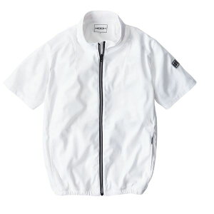 【クーポン配布中】村上被服 HOOH 半袖ニットブルゾン V771 ホワイト サイズ:4L 服単品 〔バッテリー・ファン・ケーブル別売〕