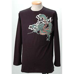 【クーポン配布中】語れる立体和柄ロングTシャツ S-1670/緑龍 LL(NP)