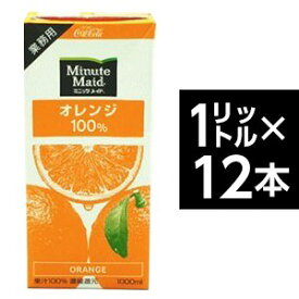【スーパーSALEでポイント最大46倍】コカ・コーラ　（コカコーラ） ミニッツメイド オレンジ 100%　1L紙パック×12(6×2)本入