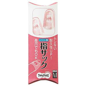 【クーポン配布中】(まとめ) TANOSEE シリコンキャップ指サック M ピンク 1パック(4個) 【×20セット】