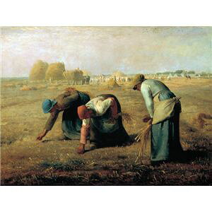 【クーポン配布中】世界の名画シリーズ、プリハード複製画 ジャン・フランソワ・ミレー作 「落穂拾い」(額縁付)【代引不可】