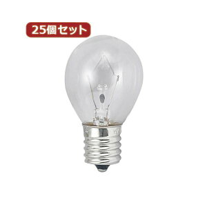 【ポイント20倍】YAZAWA 25個セット クリプトンミニランプ40W形クリア KS351736CX25