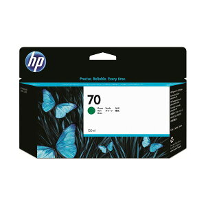 (まとめ)HP70インクカートリッジグリーン130ml顔料系C9457A1個【×3セット】