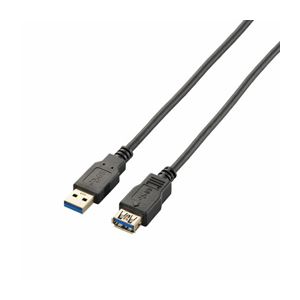 (まとめ)エレコム USB3.0延長ケーブル(A-A) USB3-E20BK