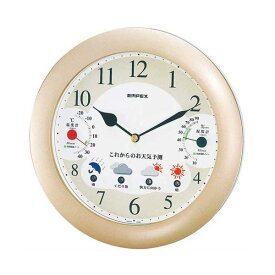 【ポイント20倍】EMPEX 掛け時計 ウォールクロック ウェザーパル 1台4役 BW-5238 シャンパンゴールド
