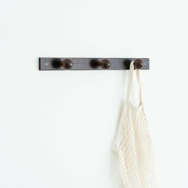 【ポイント20倍】【30本セット】コートハンガー【3玉】(ブラウン/茶) 幅45cm 壁掛けフック/木製(天然木)/北欧風/ウォールハンガー/コート掛け/帽子掛け/省スペース/業務用/完成品/NK-043