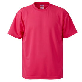 【マラソンでポイント最大46倍】UVカット・吸汗速乾・5枚セット・4.1オンスさらさらドライ Tシャツ蛍光ピンク XL