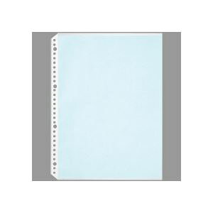 【ポイント20倍】(まとめ) TANOSEE クリヤーブック(クリアブック)ポケット(台紙入) A4タテ 2・4・30穴 ブルー 1パック(100枚) 【×4セット】