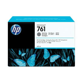 【クーポン配布中】（まとめ） HP761 インクカートリッジ ダークグレー 400ml 染料系 CM996A 1個 【×3セット】