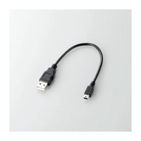 【マラソンでポイント最大46倍】(まとめ)エレコム USB2.0ケーブル(A-mini-Bタイプ) U2C-GMM025BK【×20セット】